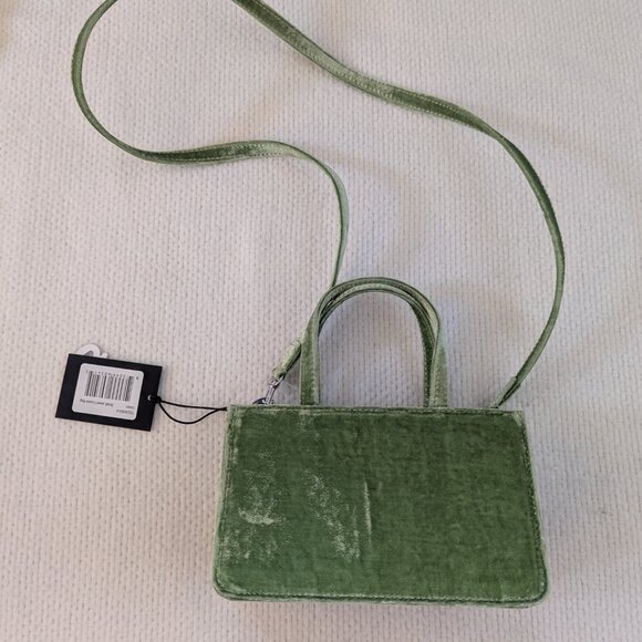 Puppets and Puppets Green Velvet Small Jewel Cookie Bag - Picture 2 of 5